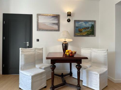 Χώρος καθιστικού στο Apartamenty przy plaży