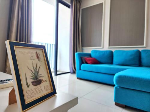Χώρος καθιστικού στο Cozy Suite @ I-City