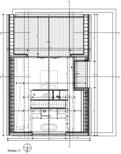a drawing of a house under construction at Vakantiewoning Leie Lodge in Zulte