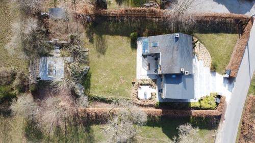 an aerial view of a house in a field at ARVAK HEYD (DURBUY) in Heyd