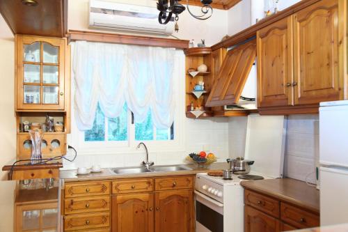 Η κουζίνα ή μικρή κουζίνα στο Villa Karidia