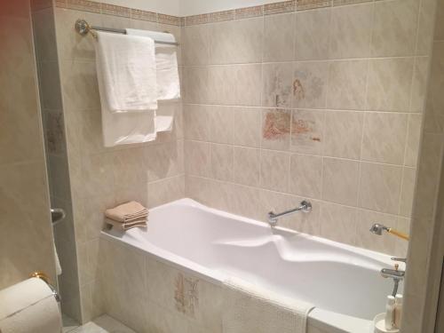 une salle de bain avec une baignoire et un lavabo dans l'établissement Cannes 2 pièces - Parking, à Cannes