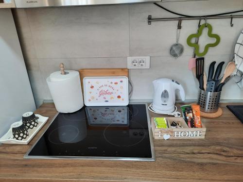 Cuisine ou kitchenette dans l'établissement Biser Dunava -- Pearl of Danube Apartment