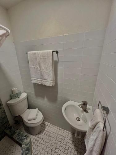 Koupelna v ubytování Casa Cecilia PR