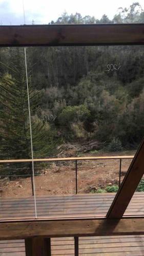 Balkón nebo terasa v ubytování Cabaña Bosque Tunquen