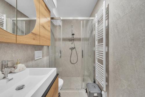 Ένα μπάνιο στο Deer Apartment