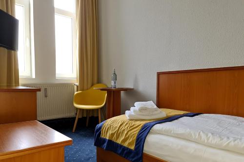 Katil atau katil-katil dalam bilik di Hotel zur Traube
