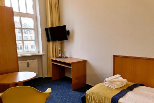 Katil atau katil-katil dalam bilik di Hotel zur Traube