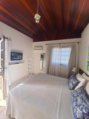 Hotel Tibau Lagoaにあるベッド
