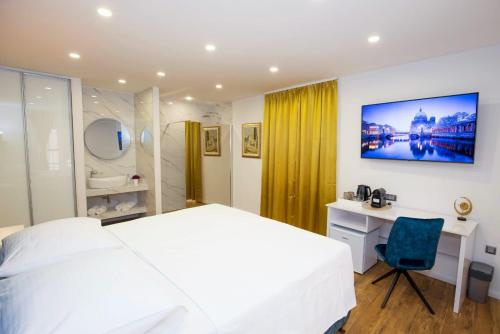 Posteľ alebo postele v izbe v ubytovaní Gold Luxury Room