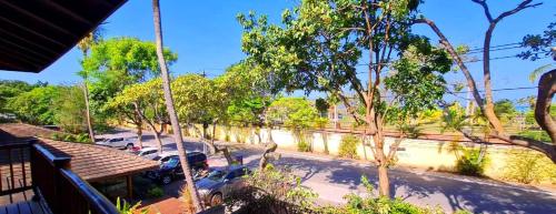 a view of a parking lot with cars parked at BELLA VISTA Village in Arraial d'Ajuda
