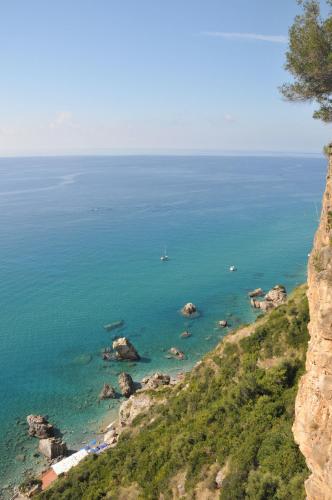 a view of the ocean from a cliff at Grand Hotel San Michele in Cetraro