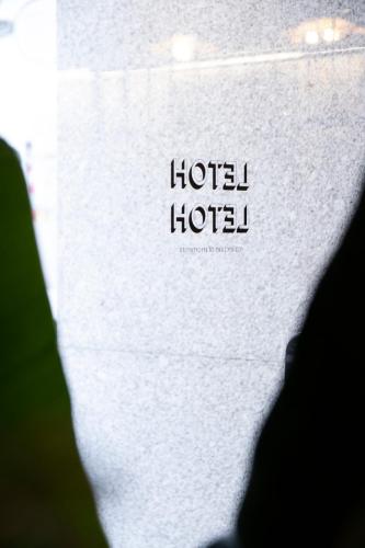 a white towel with the word hotel on it at Letoh Letoh Gran Vía in Madrid