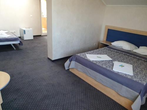 Ein Bett oder Betten in einem Zimmer der Unterkunft Pensiunea Davidof