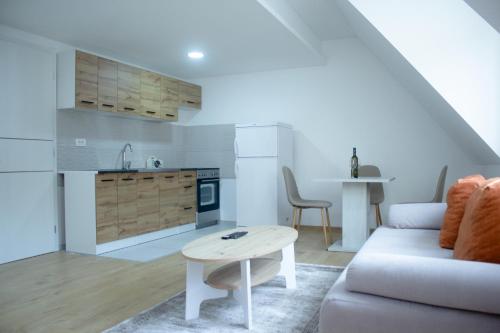 Kuchyň nebo kuchyňský kout v ubytování Apartments Swiss Travnik