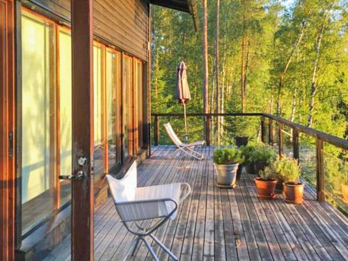 Balkón nebo terasa v ubytování Holiday Home Hevonkuusi by Interhome