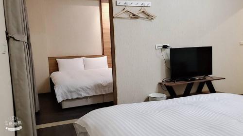 Cama o camas de una habitación en 宜蘭頭城空空如也Kong Kong