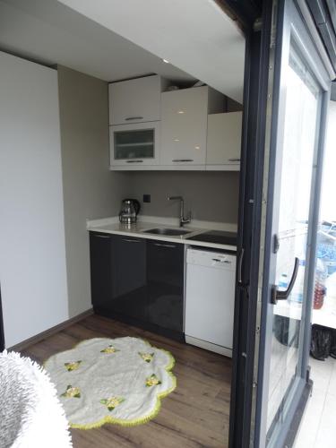 Kuchyň nebo kuchyňský kout v ubytování Sofia Beach Residence