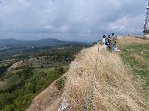 a group of people standing on top of a hill at Tourist farm Pri Andrejevih in Narin
