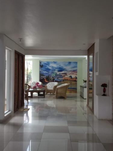 Χώρος καθιστικού στο Pousada & Hostel Boca da Barra