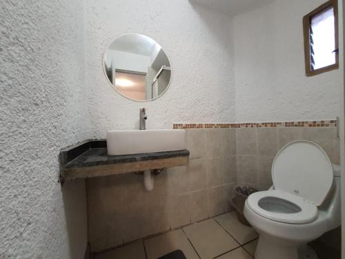 Koupelna v ubytování Hotel Posada Santa Fe