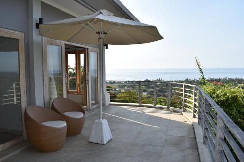 Balkoni atau teres di Villa Reva Bali