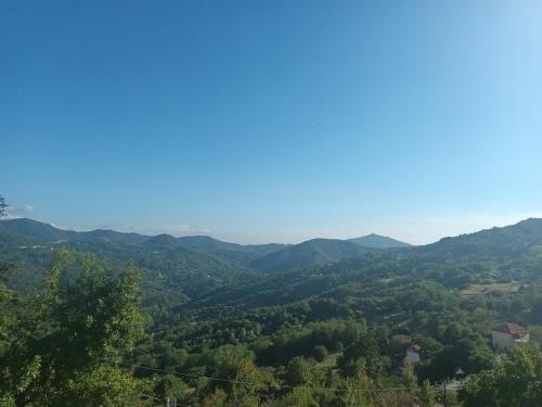 Serra Riccòappartamento la pineta IT010-058C20-TJ54093的享有山谷和山脉的美景