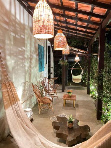 Ruang duduk di Villa Tiê Paraty