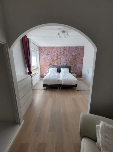 Katil atau katil-katil dalam bilik di Cosy Home in South Alsace for work and leisure
