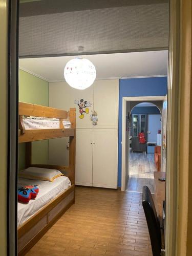 a room with two bunk beds and a hallway at Petro&Paolo in Athens