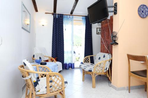 TV a/nebo společenská místnost v ubytování Apartments by the sea Zuljana, Peljesac - 10112