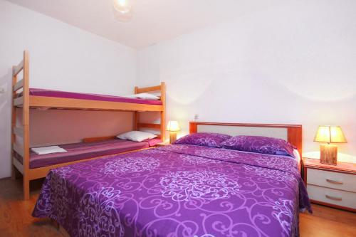 Katil atau katil-katil dalam bilik di Holiday house with a parking space Trstenik, Peljesac - 10195