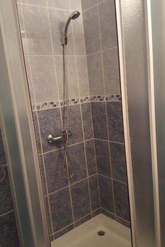 a shower in a bathroom with a glass door at Apartments with parking space Starigrad, Paklenica - 11683 in Starigrad