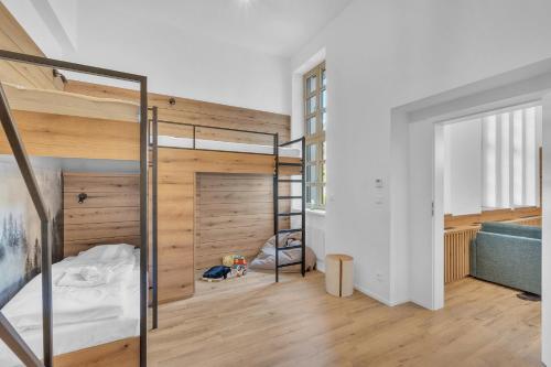 Ένα ή περισσότερα κρεβάτια σε δωμάτιο στο Deer Apartment