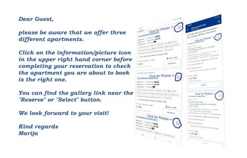 a screenshot of the reactcheck screen on the reactcheck website at Marija Apartments in Pula