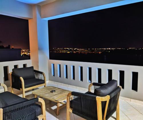 Χώρος καθιστικού στο Villa Kelaidis