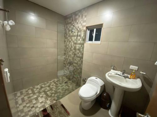 Koupelna v ubytování Romantico,moderno , self check-in-24/7-wifi-Tv 4K
