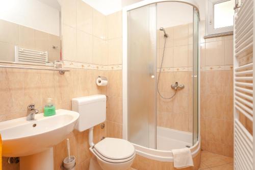 Kúpeľňa v ubytovaní Apartments and rooms by the sea Brela, Makarska - 13118