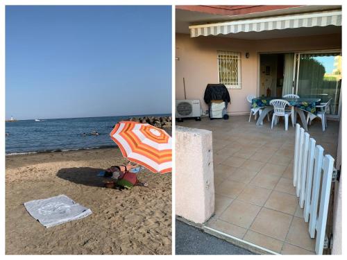 T2 climatisé - RDC & belle terrasse à Frontignan Plage