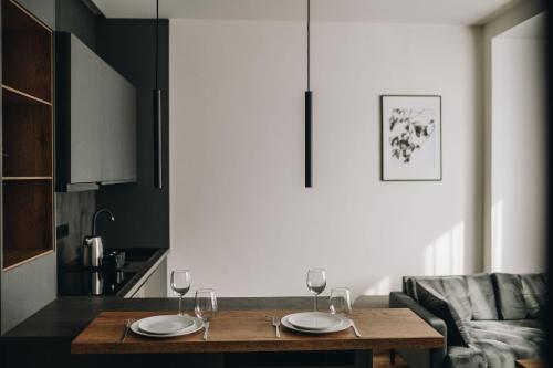 Ruang duduk di Executive Apartments Taborska
