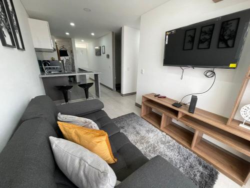 Η κουζίνα ή μικρή κουζίνα στο Magnifico y Confortable Apartamento Amoblado
