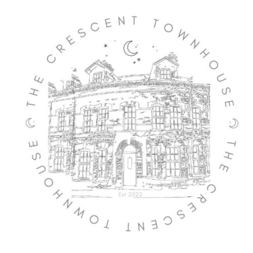 a black and white drawing of a building at The Crescent Townhouse in Lisburn