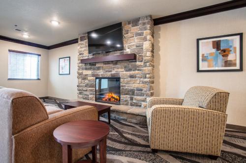 Ruang duduk di Cobblestone Inn & Suites - Pine Bluffs