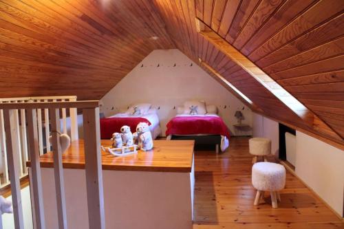 Postel nebo postele na pokoji v ubytování Très belle maison typique proche de Saint-Lary