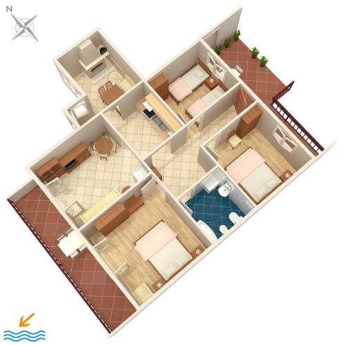 Plano de Apartments by the sea Zavalatica, Korcula - 182