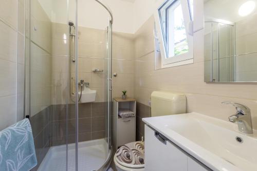 Koupelna v ubytování Apartment Umag 7063b