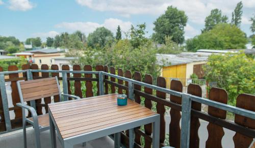 Balkoni atau teres di Pension zur Regatta