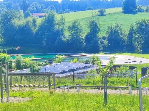Landskap semula jadi dekat dengan chalet