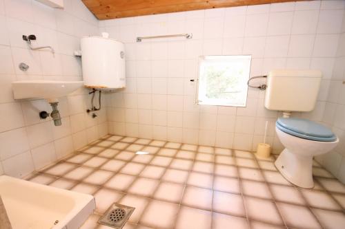 ein Bad mit einem WC und einem Waschbecken in der Unterkunft Apartments with a parking space Biograd na Moru, Biograd - 368 in Biograd na Moru