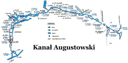a map of the kandan augustust subway at Domek w Sajenku in Augustów